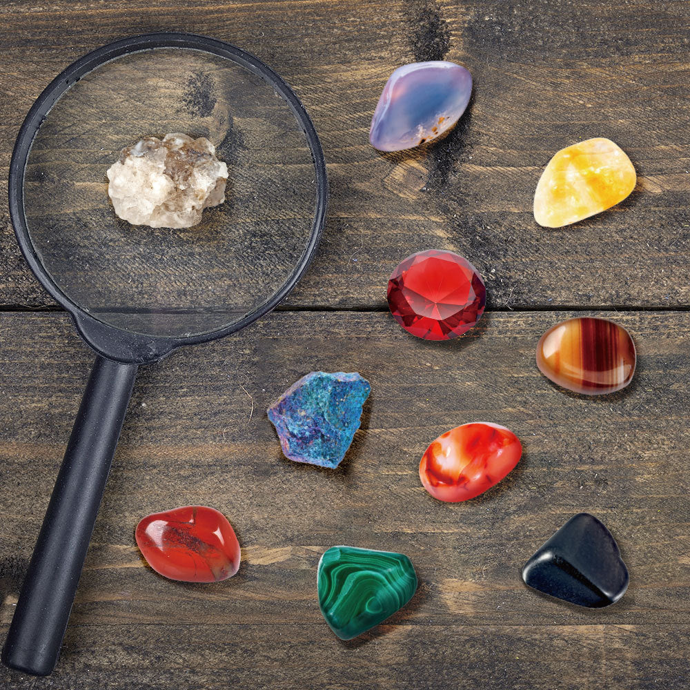 36-Piece Rock & Gemstone Kit for Kids - Educational Geology Set with Learning Guide, Perfect Gift for Ages 6+ - Imam Crafted Gems