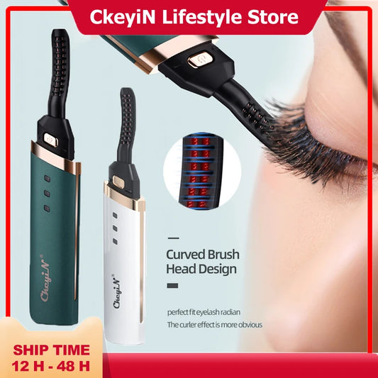 Electric Heated Eyelash Curler - USB Rechargeable, Long-Lasting Natural Curls, Beauty Tools