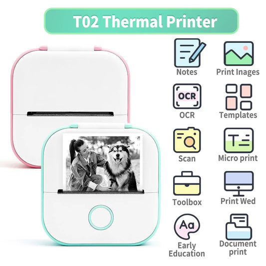 Mini Sticker Printer - Thermal, Portable, Inkless, Compatible with Android & iOS for Instant Fun