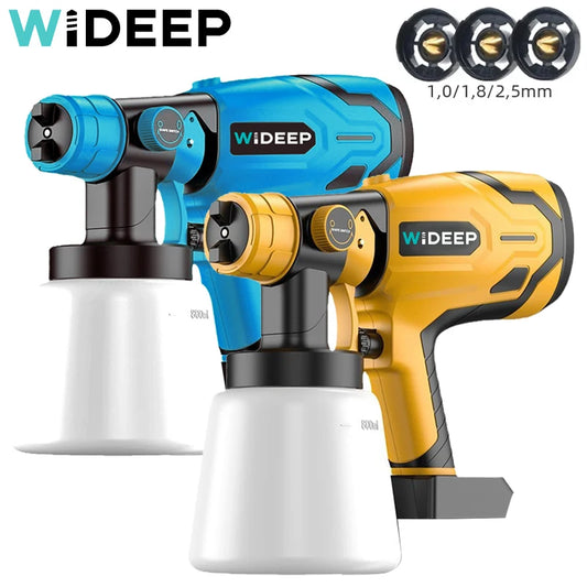 1500W Electric Cordless HVLP Paint Sprayer - Compatible with Dewalt 20V and Makita 18V Batteries