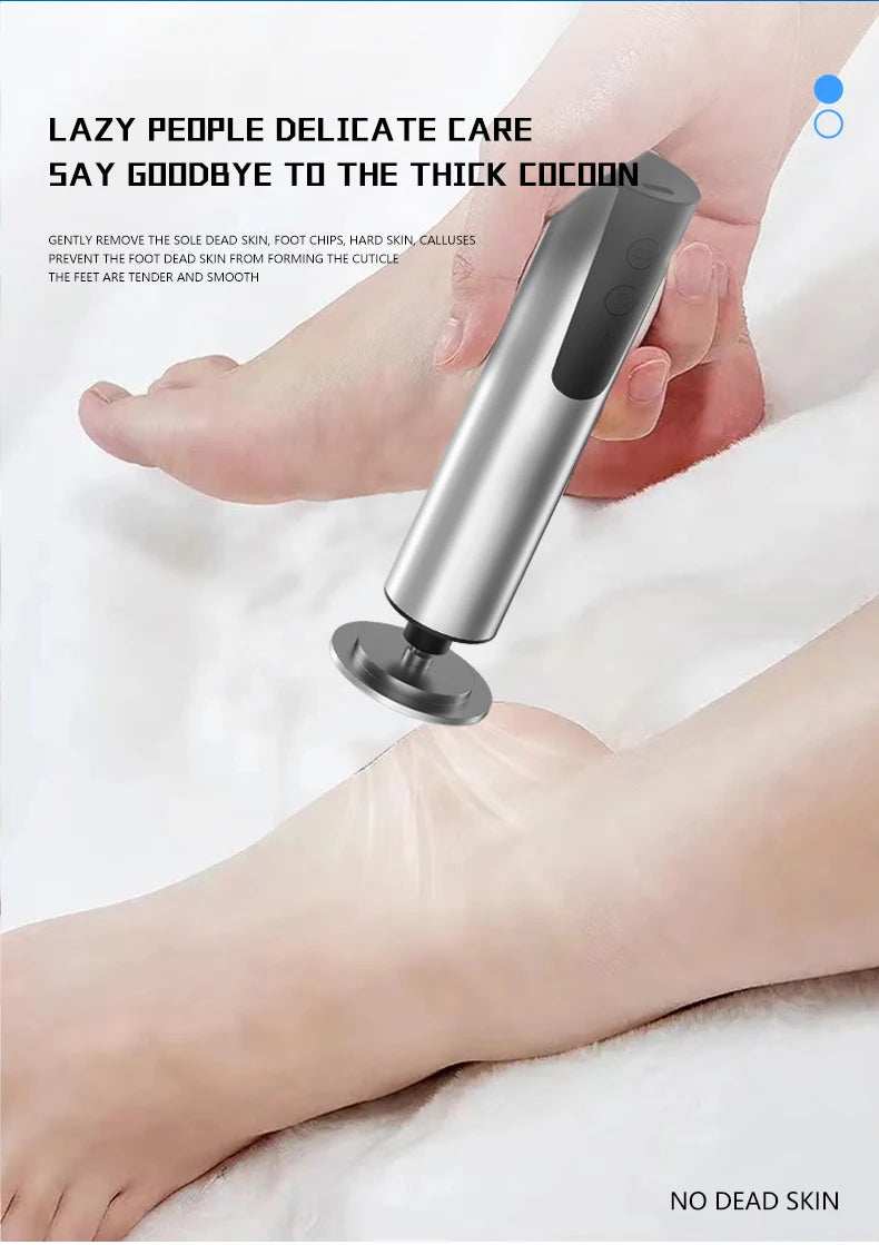 Electric Foot Callus Remover - Pedicure Tool Set with Replacement Sandpaper for Smooth Heels