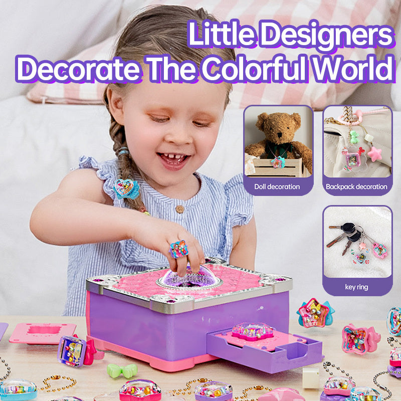 71 PCS Magical DIY Jewel Kits for Little Girls - Craft Rings, Bracelets, Keychains & More - Imam Crafted Gems